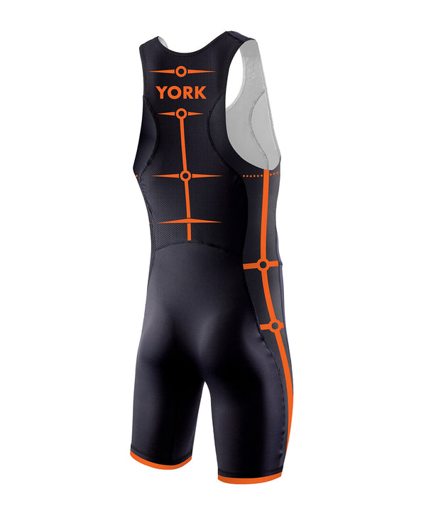 Men's University Of York Pro Unisuit - Black/Orange