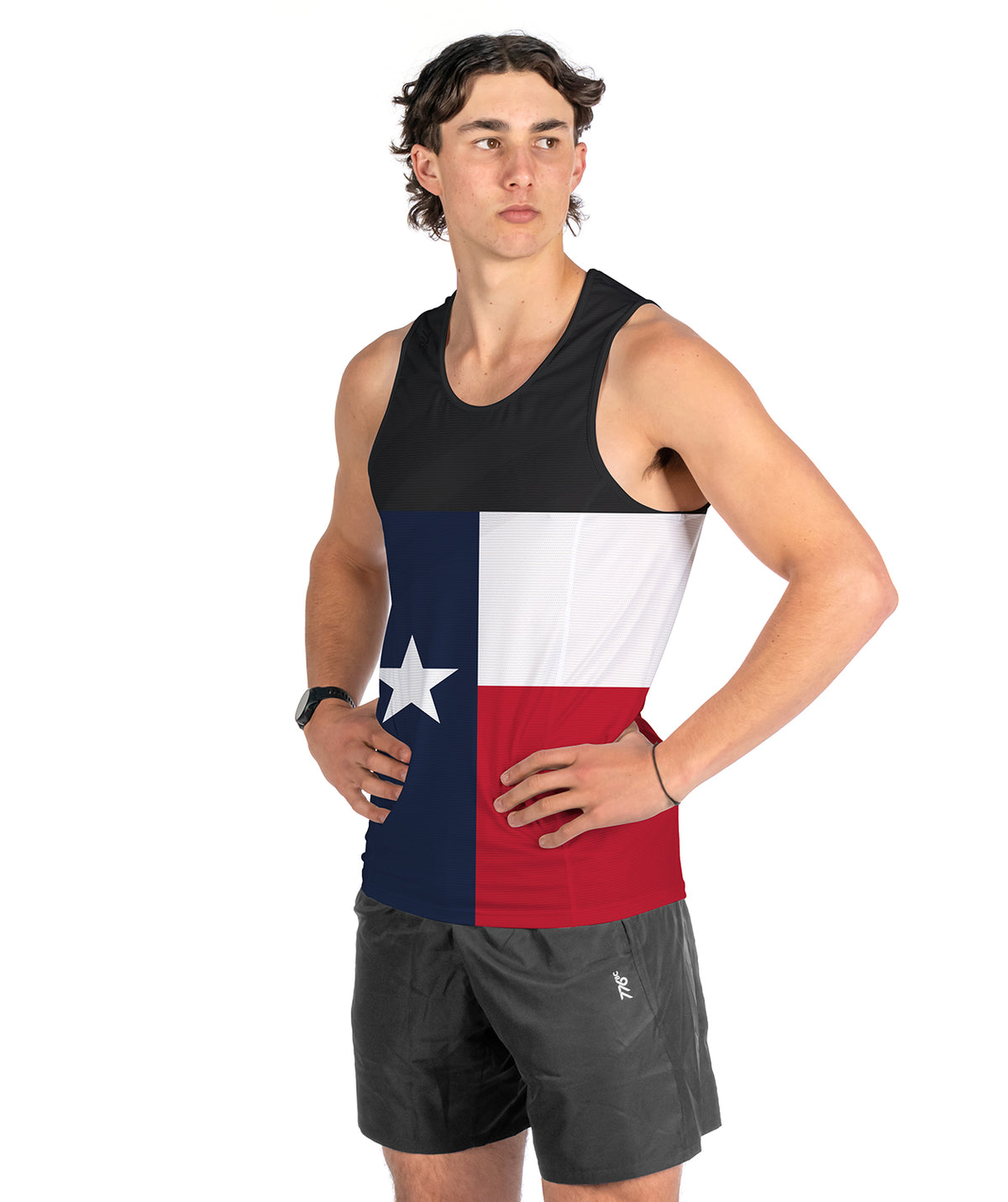 Men's Texas Rowing Center Performance Tank - Red/White/Blue