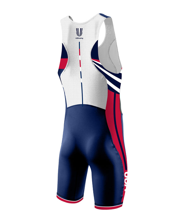 Men's 776BC X USRowing National Team Pro Unisuit - White/Navy/Red