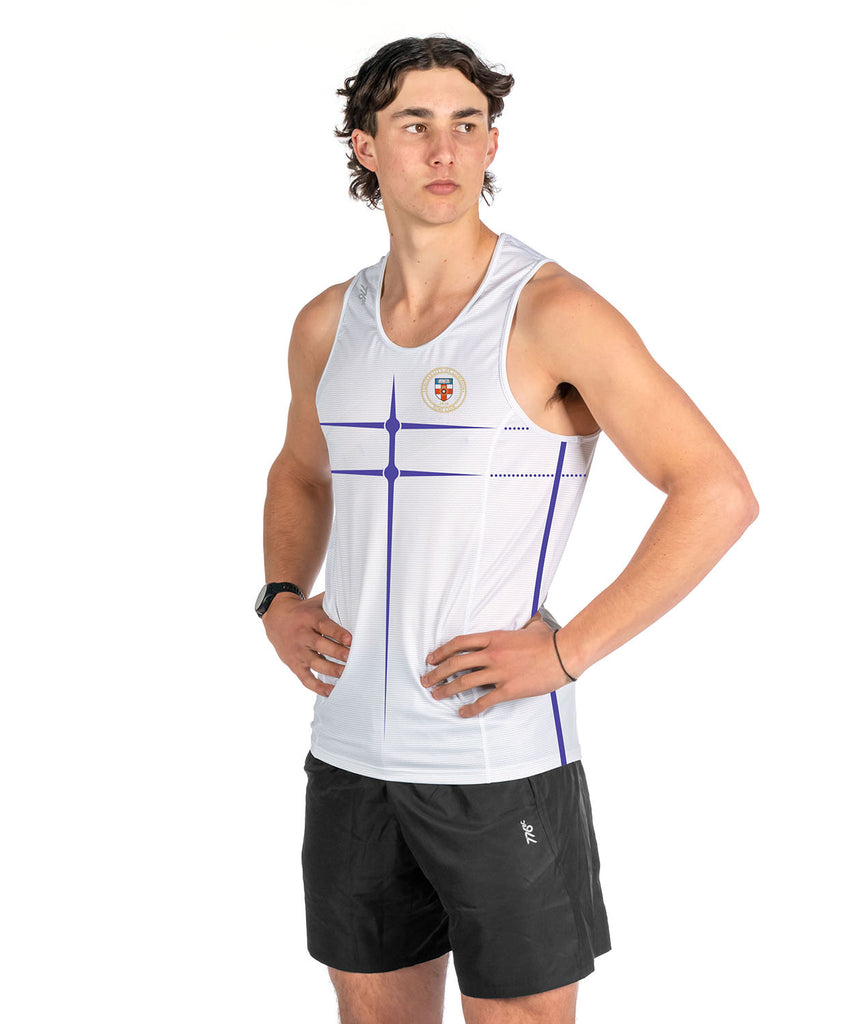 Men's University Of London Motion Pro Performance Tank - White/Purple