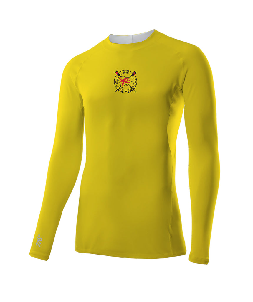 Men's Vancouver Rowing Club Winter Base Layer LS - Neon Yellow