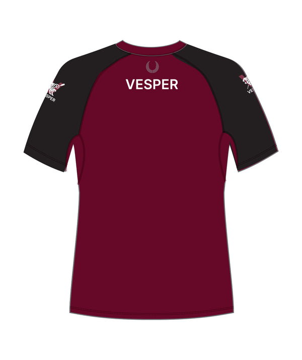 Men's Vesper Boat Club Base Layer SS - Maroon