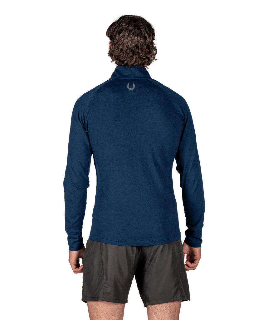 Men's Virginia Rowing Association Pro-Merino 1/4 Zip Ls - Navy