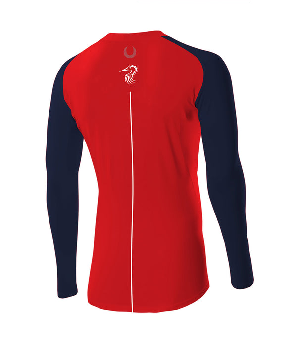 Men's Vancouver Lake Rowing Club Base Layer LS - Red/Navy