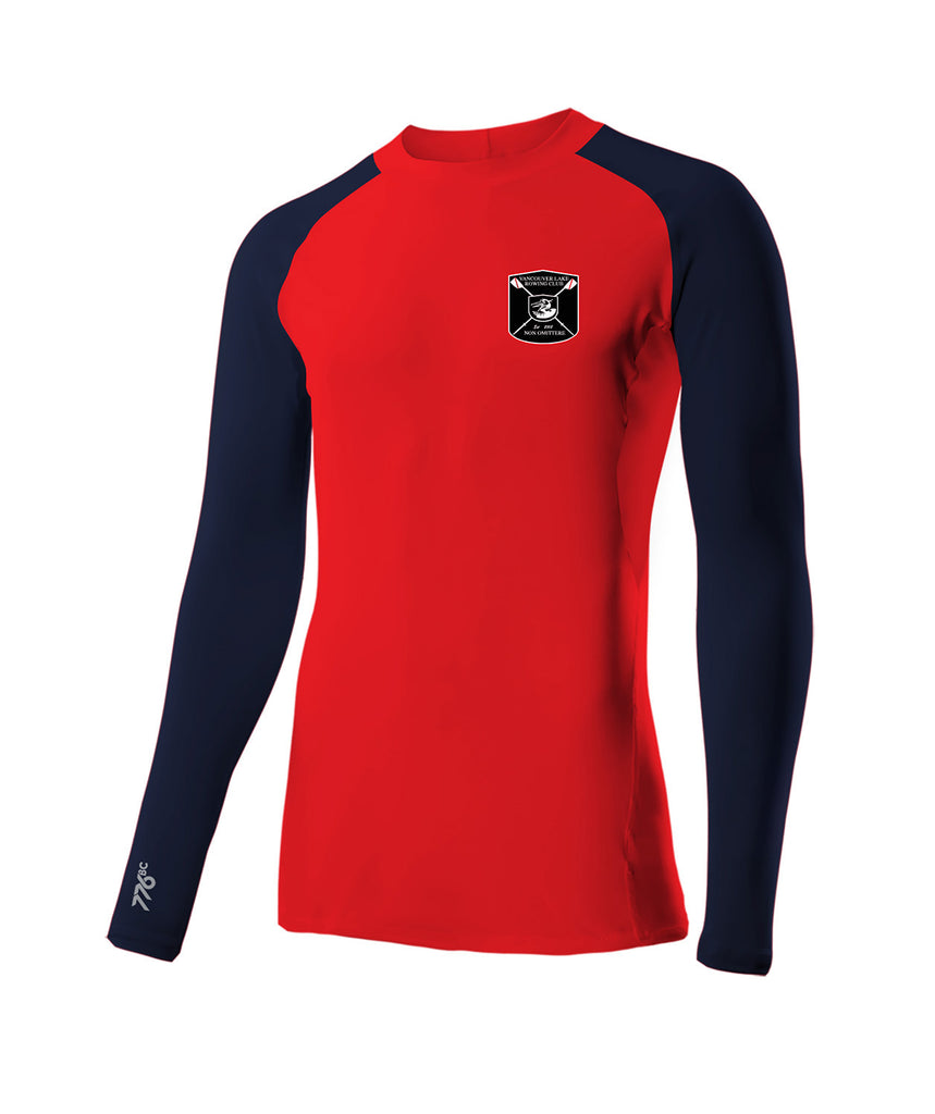 Men's Vancouver Lake Rowing Club Base Layer LS - Red/Navy