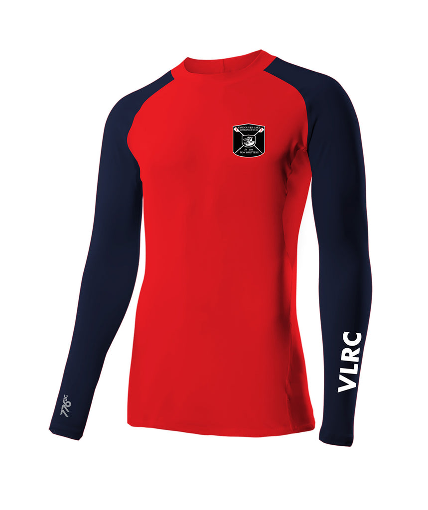 Men's Vancouver Lake Rowing Club Base Layer LS  - Navy/Red
