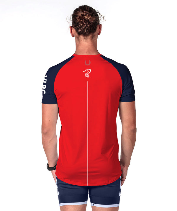 Men's Vancouver Lake Rowing Club Active T-Shirt SS - Navy/Red