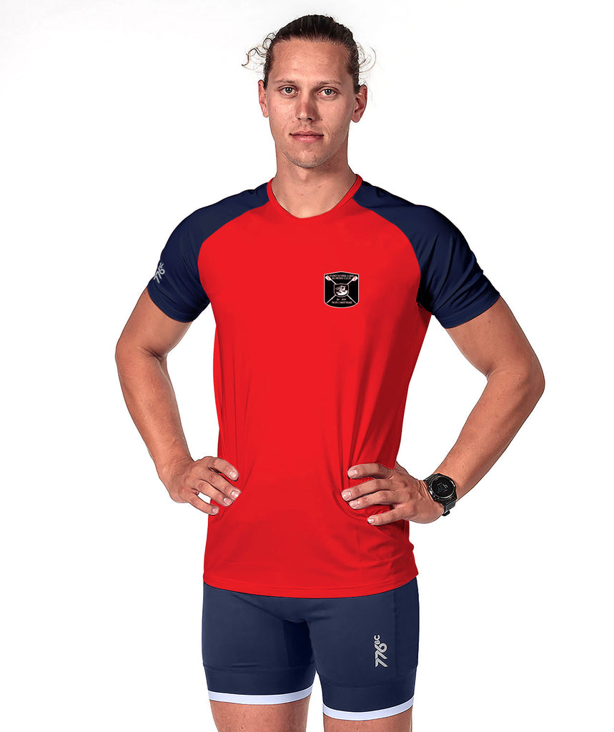 Men's Vancouver Lake Rowing Club Active T-Shirt SS - Red/Navy