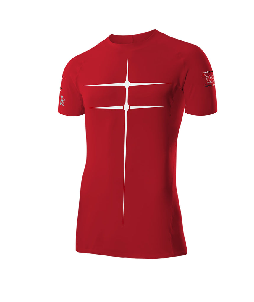 Men's Welsh Rowing Motion Pro SS Base Layer - Red