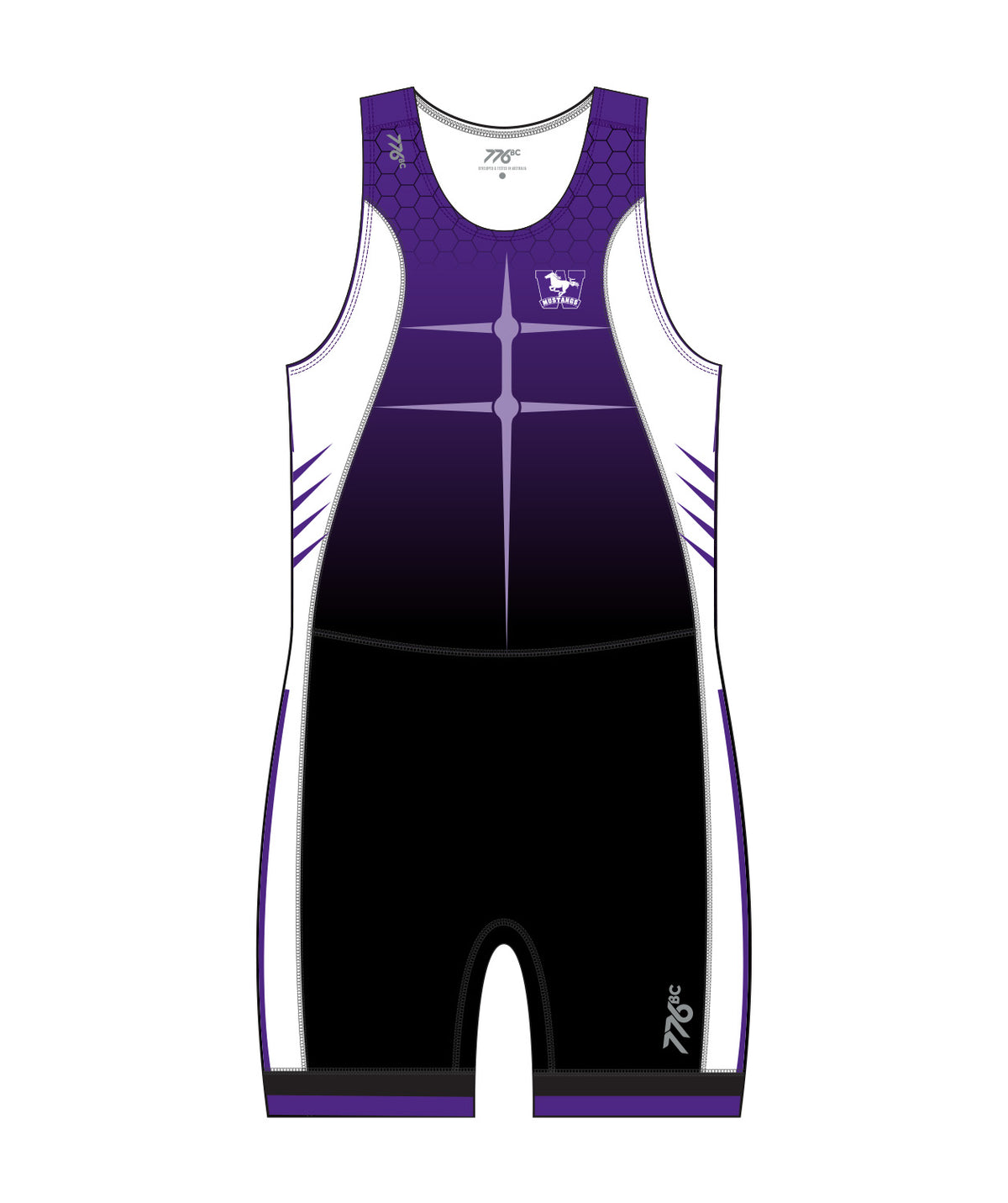 Men's University Of Western Ontario Pro Unisuit - Purple/Black