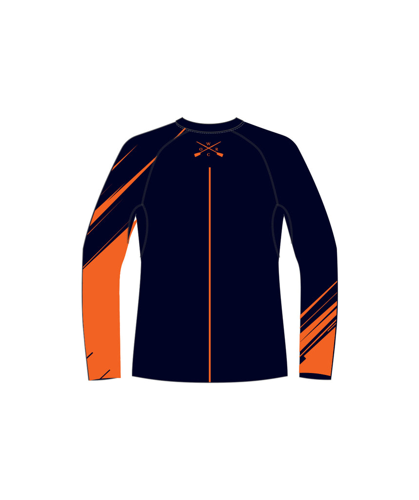 Men's West Olympia Rowing Club Base Layer LS - Navy/Orange