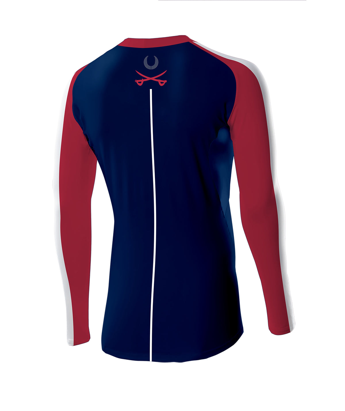 Men's Woodson High School Base Layer LS - Navy/Red