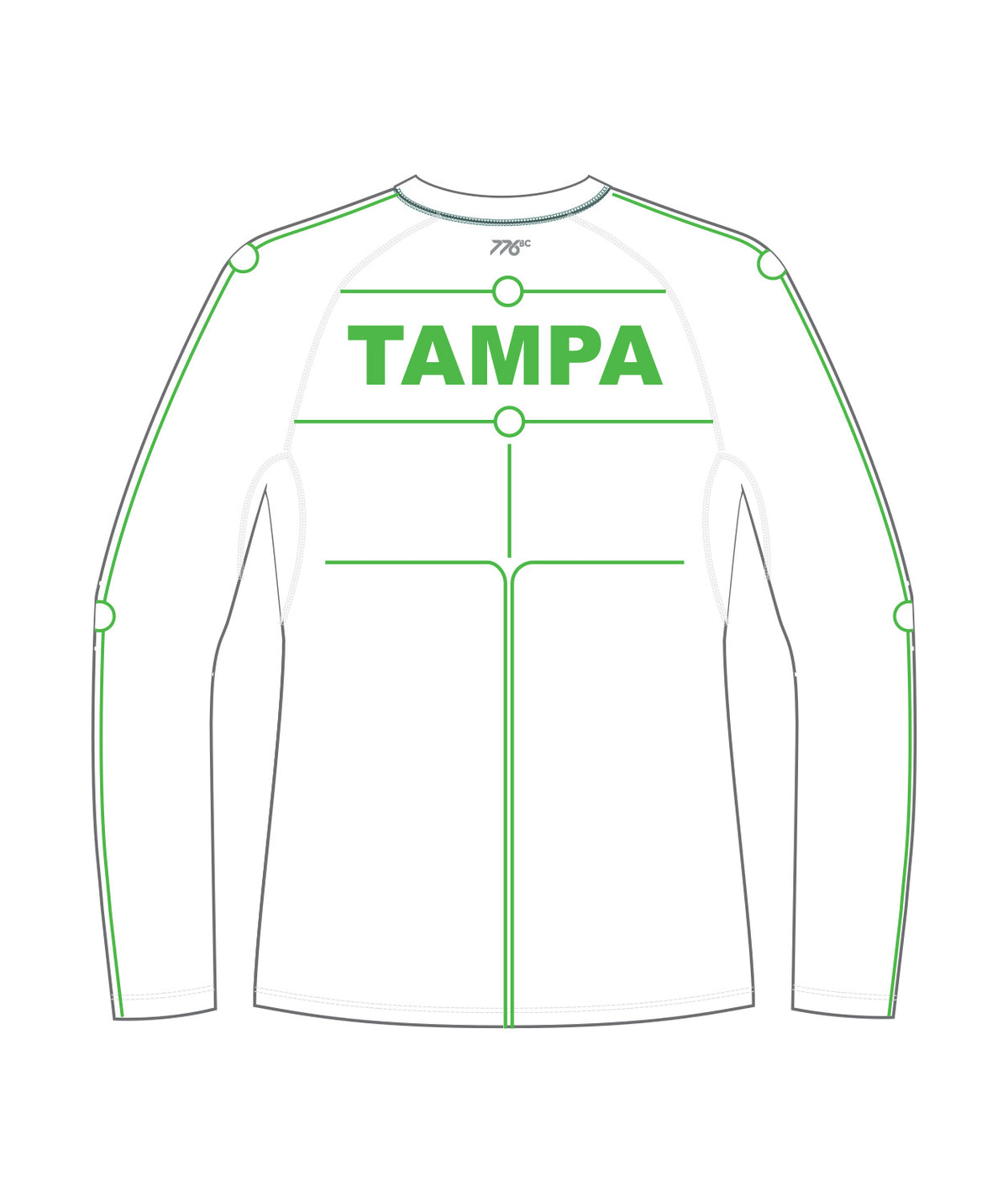 Men's Tampa Bay Athletic Club Motion Base Layer LS - Green