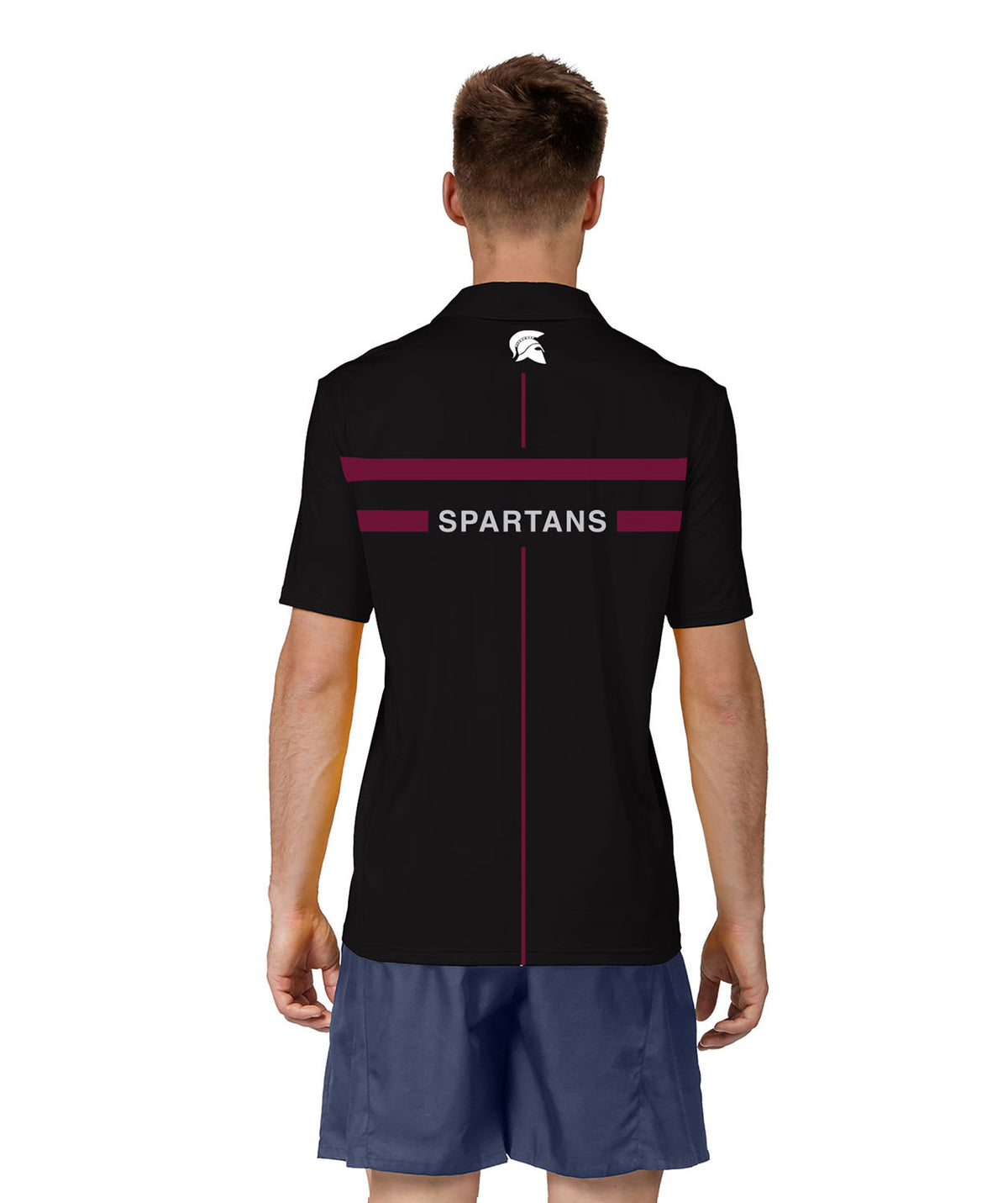 Men's Burnt Hills Polo SS - Black/Maroon
