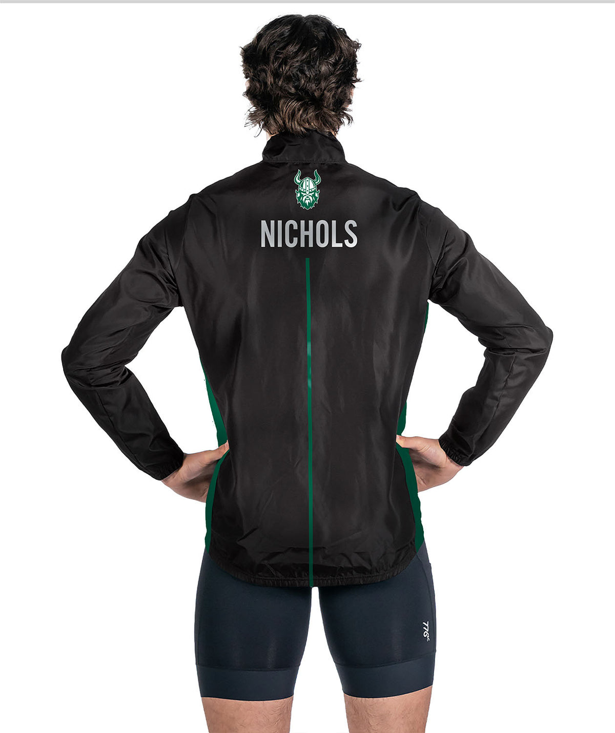 Men's Nichols School Cirrostratus Wind Jacket - Black/Green