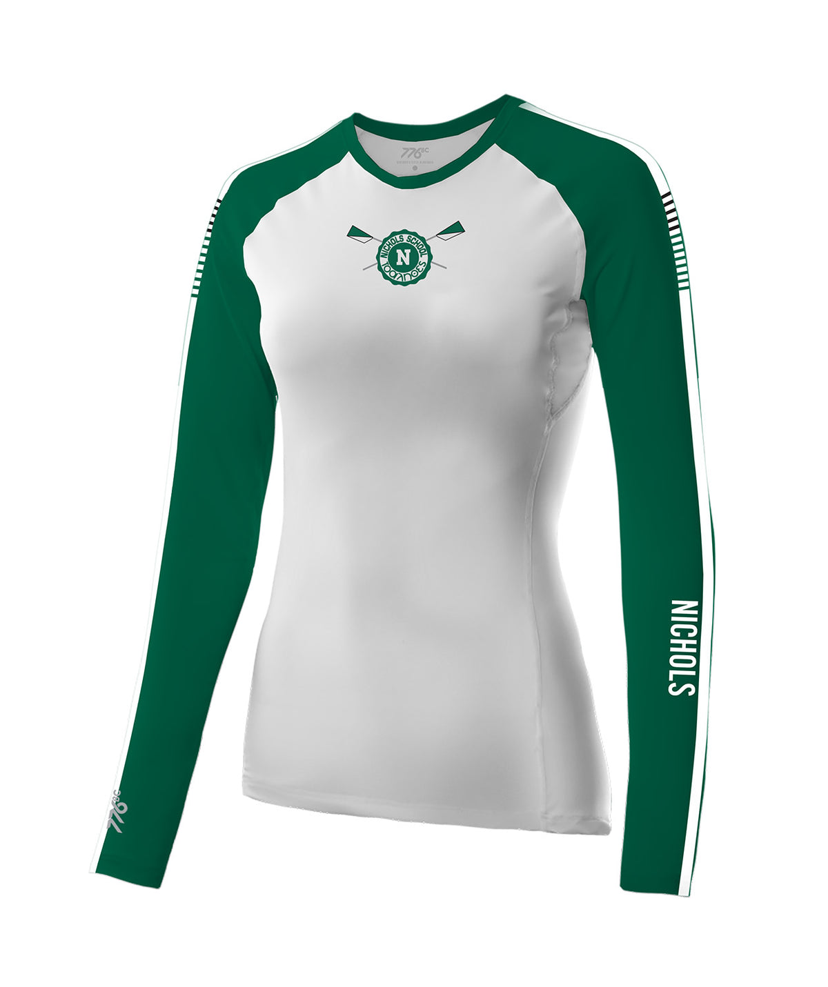 Women's Nichols School Base Layer LS - White/Green