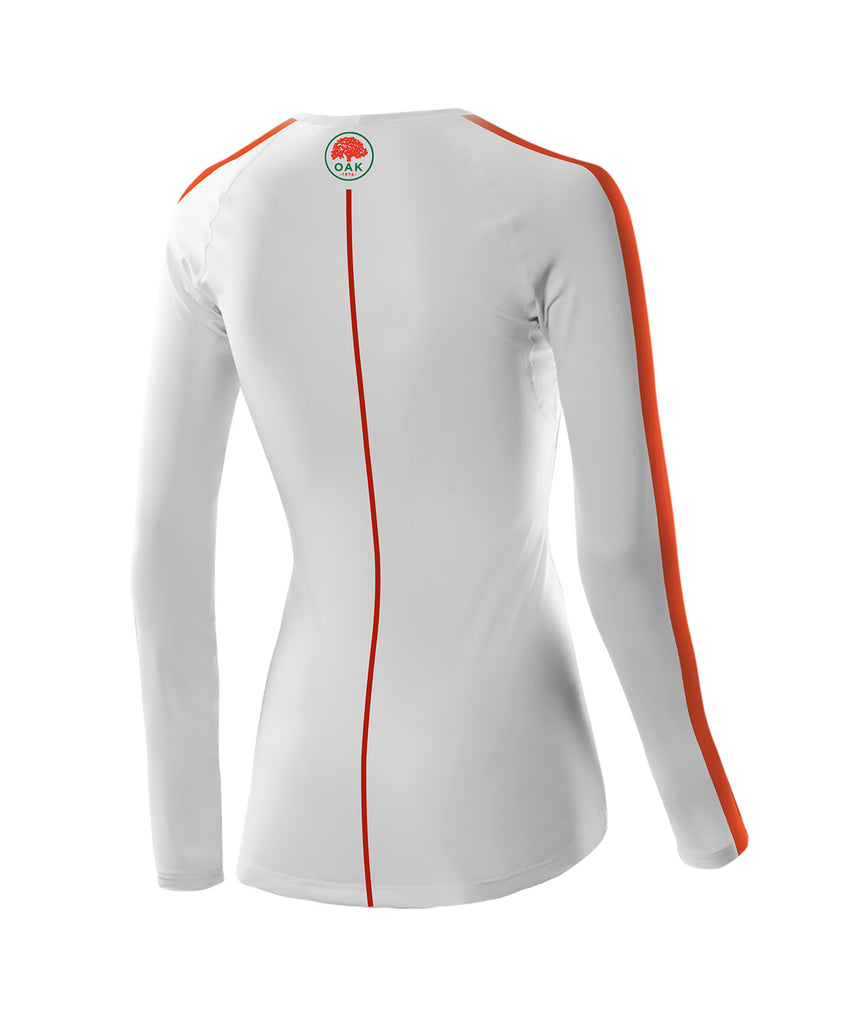 Women's Oakland Strokes Base Layer LS - White