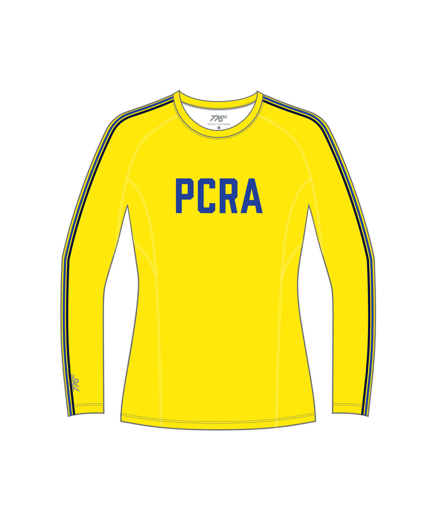 Women's Pelham Community Rowing Association Winter Base Layer LS - Yellow