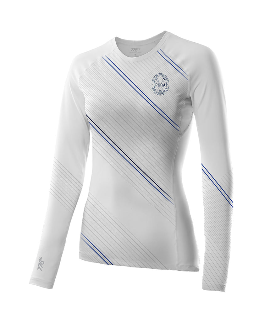 Women's Pelham Community Rowing Association Base Layer LS - White