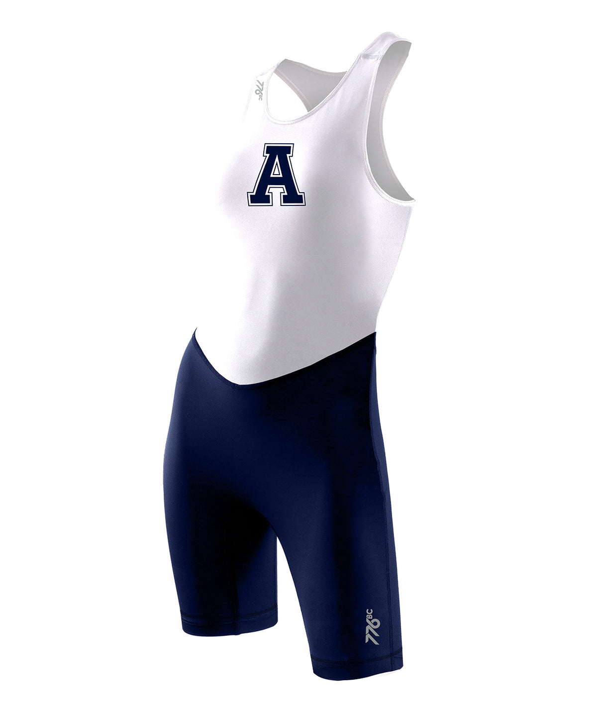 Women's Phillips Academy Andover Streamline Leg Band Unisuit - Navy/White