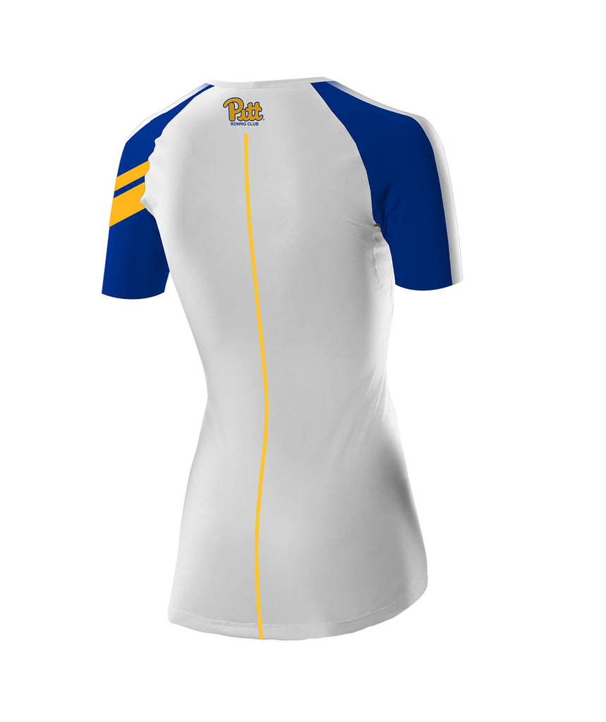 Women's University Of Pittsburgh Base Layer SS - White/Blue