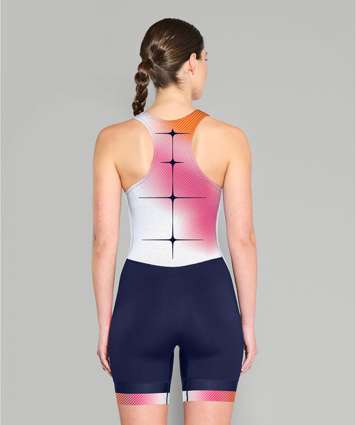 Women's Motion Pro Unisuit - Vivid Pink/Ochre