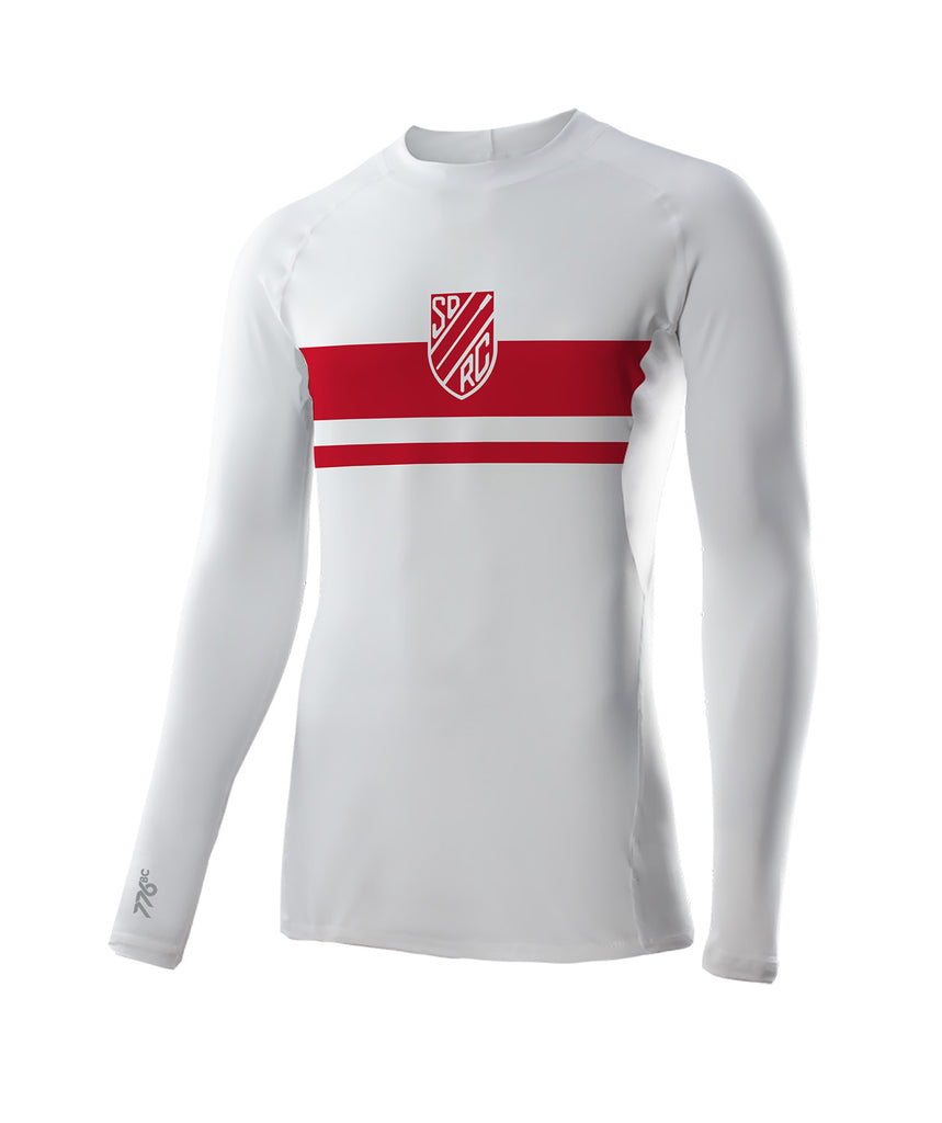 Men's San Diego Rowing Club Masters Base Layer LS - White/Red