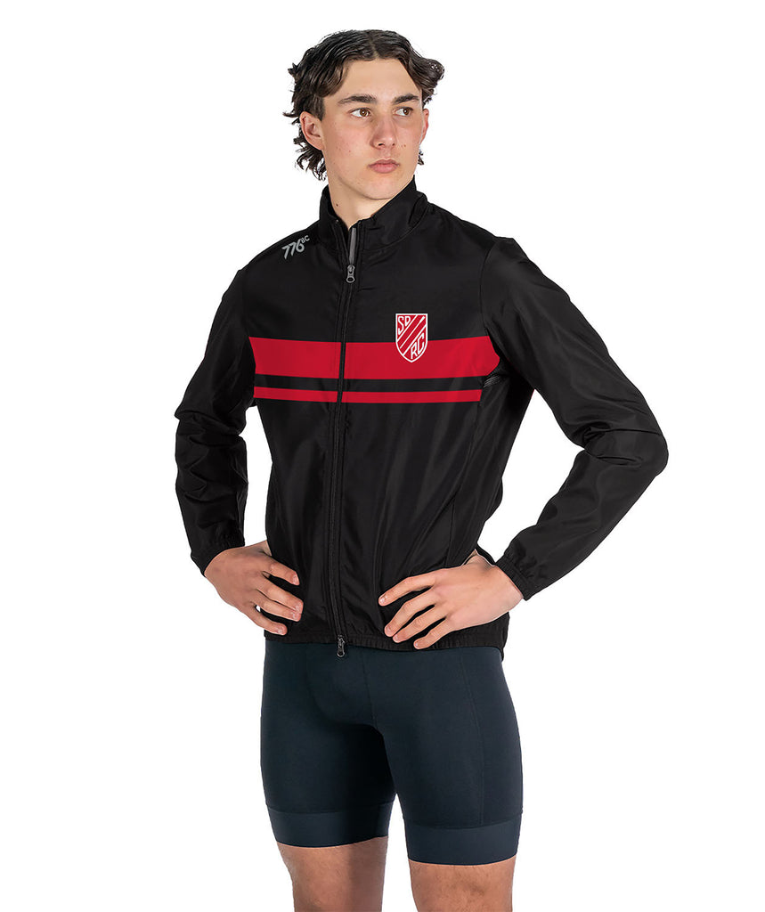 Men's San Diego Rowing Club Masters Cirrostratus Wind Jacket - Black/Red