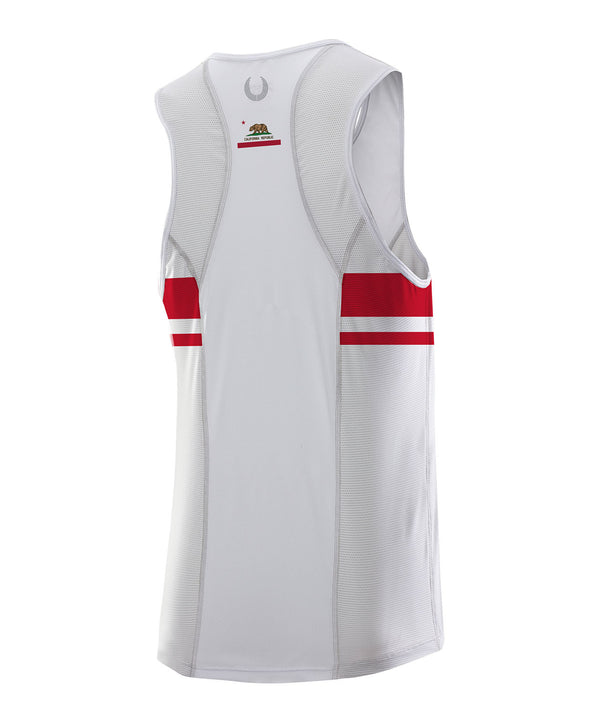 Men's San Diego Rowing Club Masters Performance Tank - White/Red