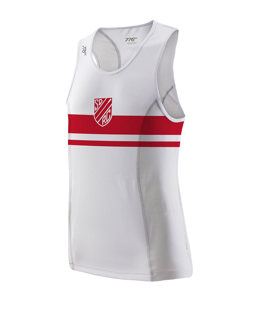 Men's San Diego Rowing Club Masters Performance Tank - White/Red