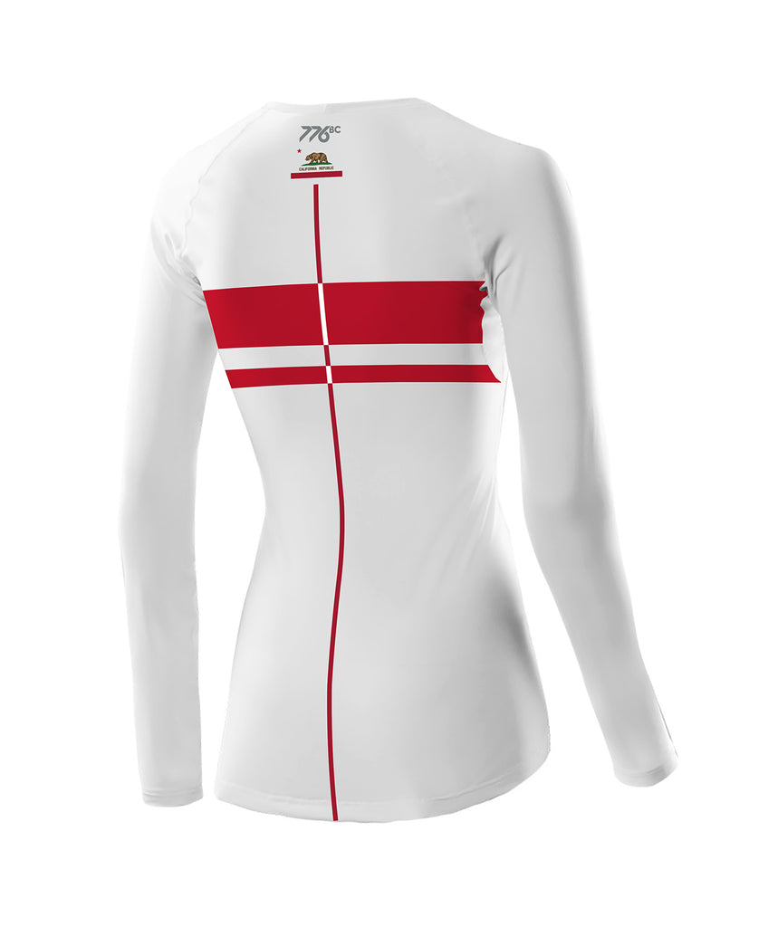 Women's San Diego Rowing Club Base Layer LS - White/Red