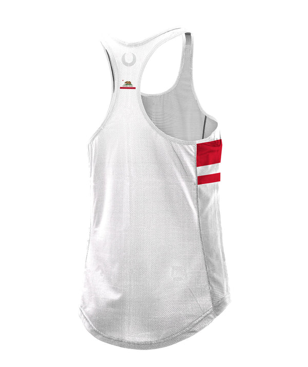 Women's San Diego Rowing Club Performance Tank - White/Red