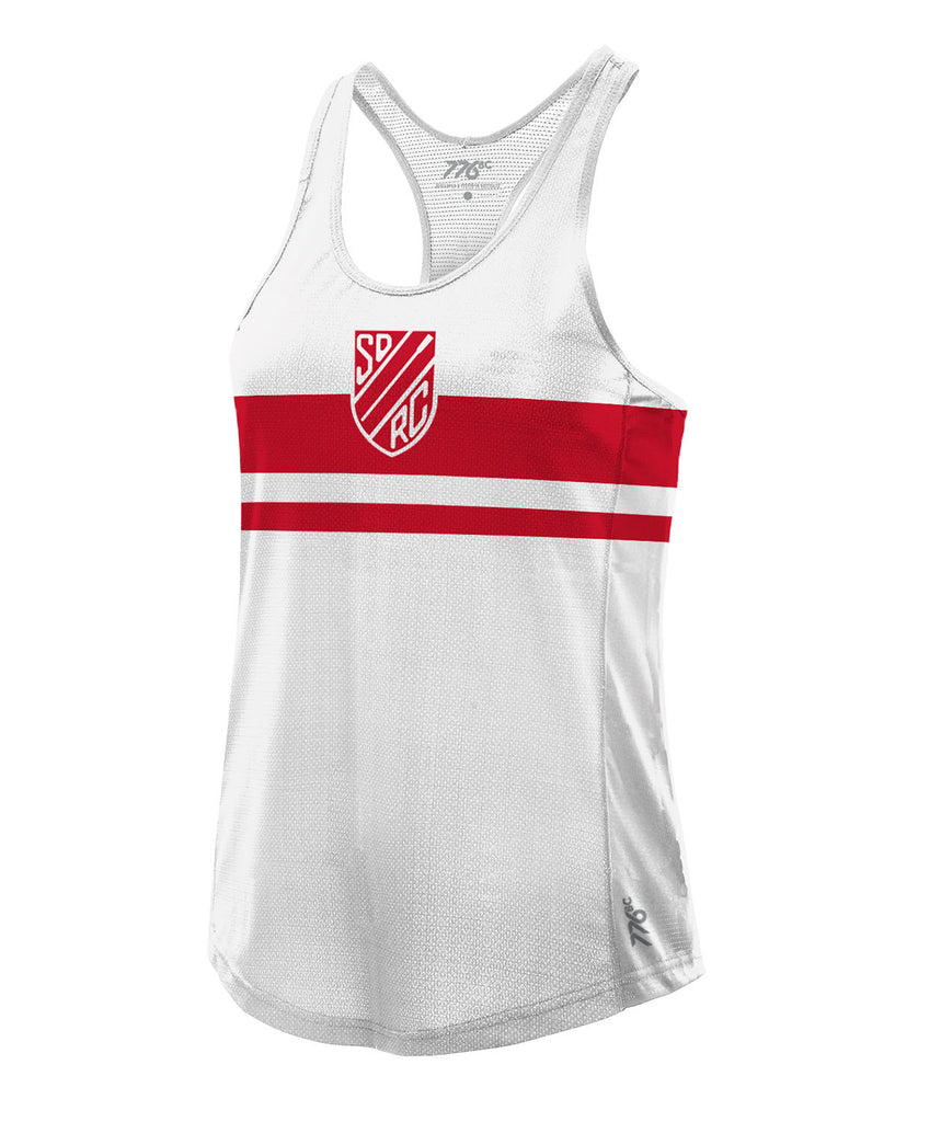 Women's San Diego Rowing Club Performance Tank - White/Red