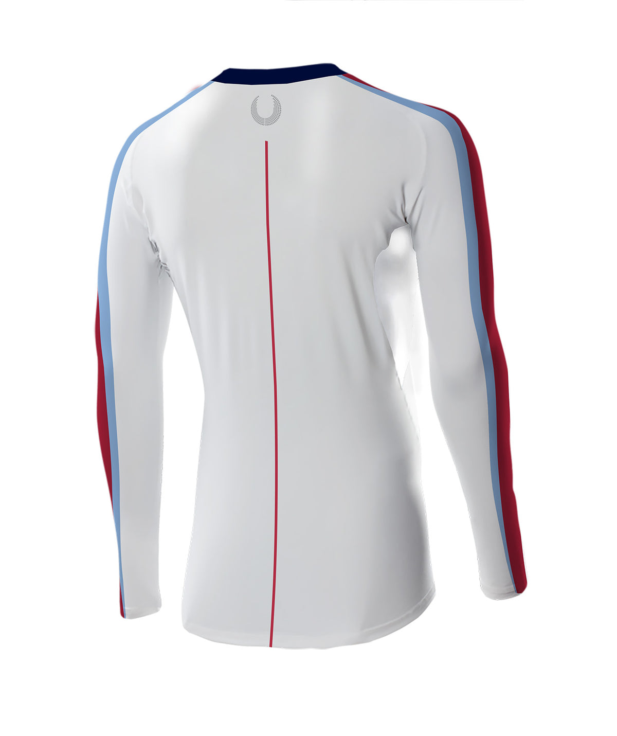 Men's St Catherines College Base Layer LS - White/Maroon/Blue