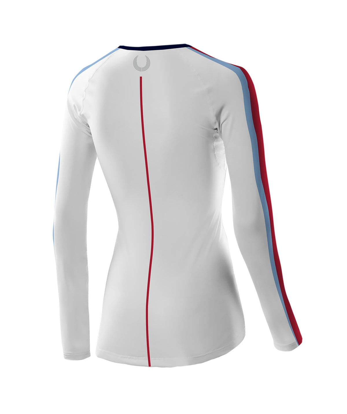 Women's St Catherines College Base Layer LS - White/Maroon/Blue