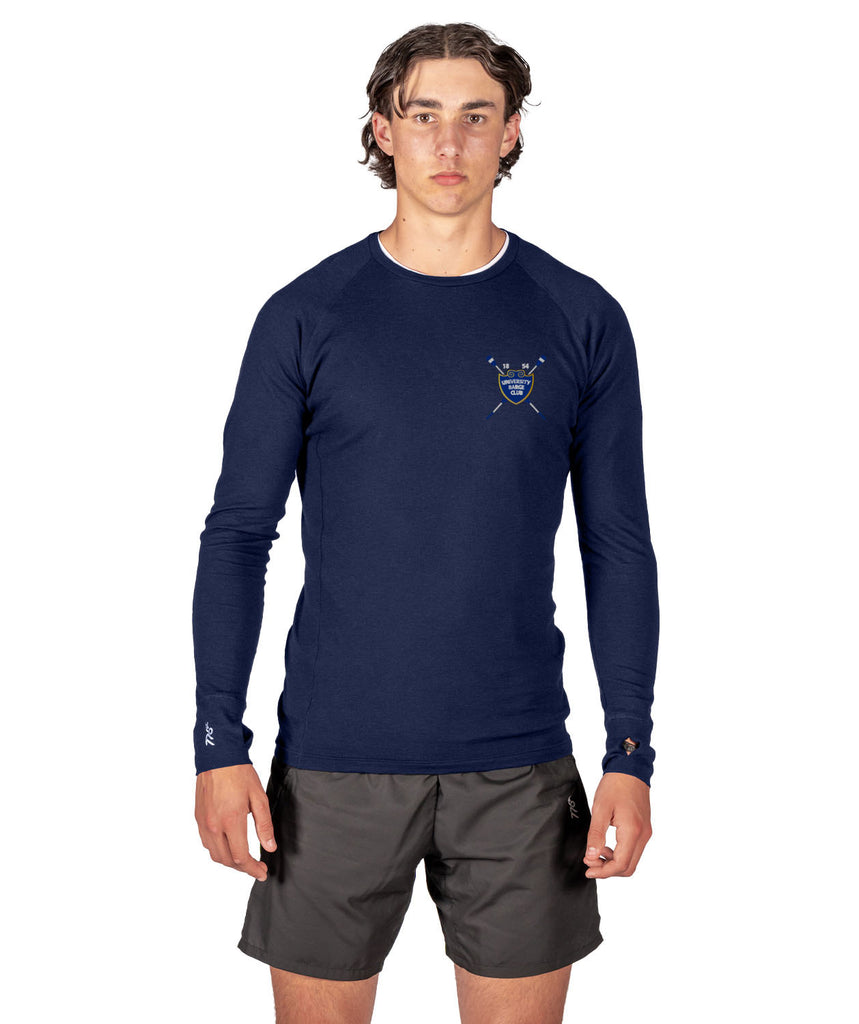 Men's University Barge Club Pro-Merino Crew LS - Navy