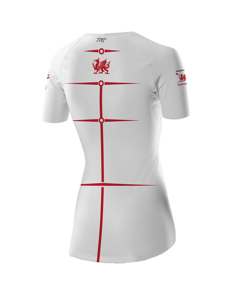 Women's Welsh Rowing Motion Pro SS Base Layer - White