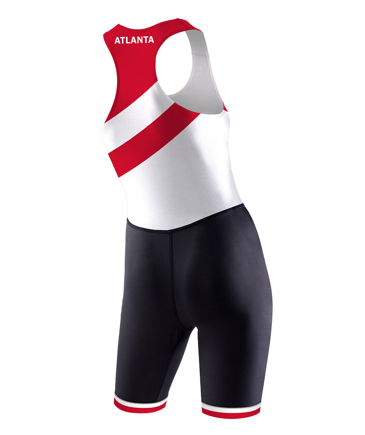 Women's Atlanta Rowing Streamline Leg Band Unisuit - Black/Red