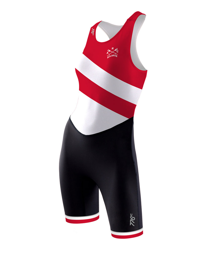 Women's Atlanta Rowing Streamline Leg Band Unisuit - Black/Red