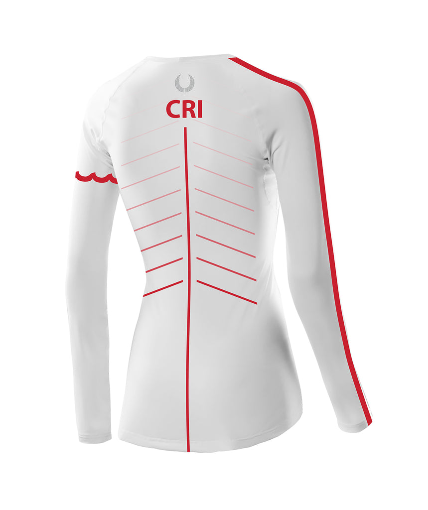 Women's CRI Varsity LS Baselayer - Red/White