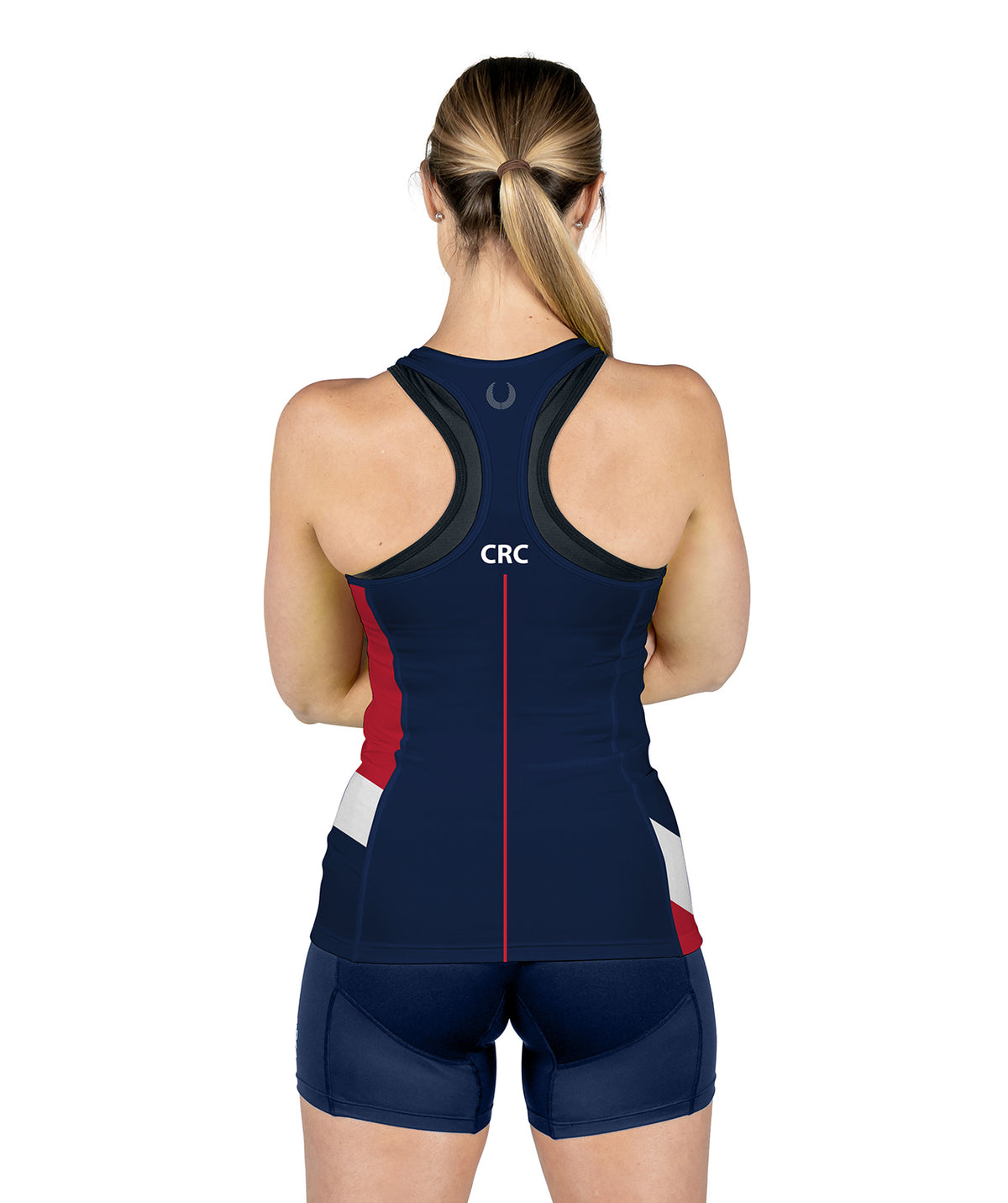 Women's Capital Masters Crew Race Tank - Navy/Red