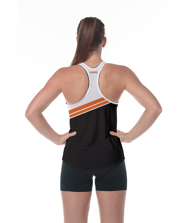 Women's Carnegie Lake Rowing Association Performance Tank - White/Orange