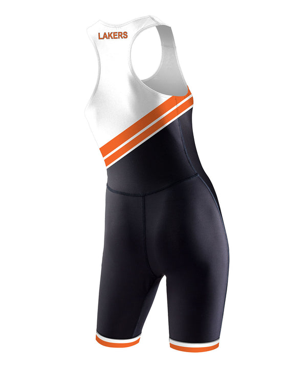 Women's Carnegie Lake Rowing Association Pro Unisuit - White/Black/Orange