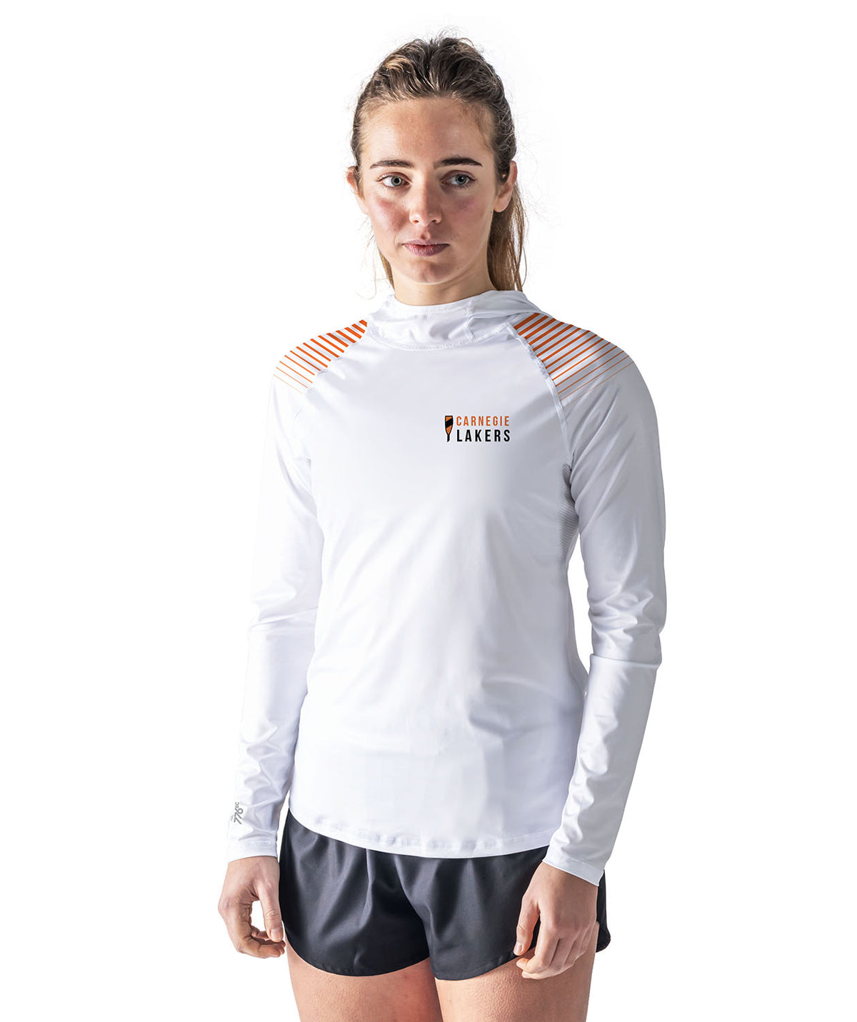 Women's Carnegie Lake Rowing Association Sun Hoodie LS - White