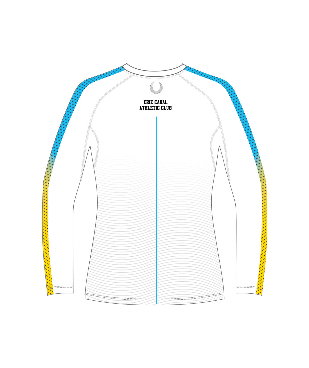 Women's Erie Canal Athletic Club Base Layer LS - White/Blue