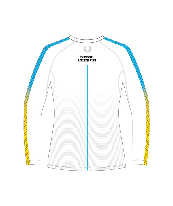 Women's Erie Canal Athletic Club Base Layer LS - White/Blue