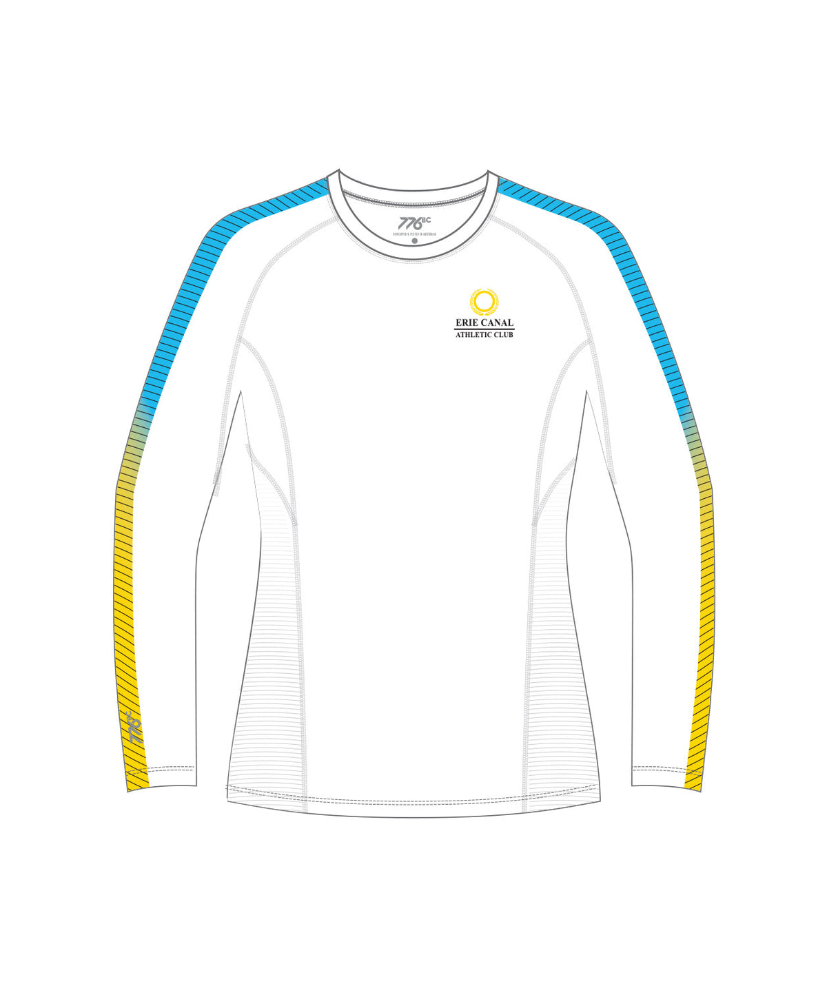 Women's Erie Canal Athletic Club Base Layer LS - White/Blue