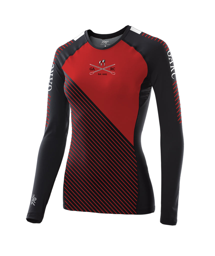 Women's University of Georgia  Base Layer LS  - Red/Black