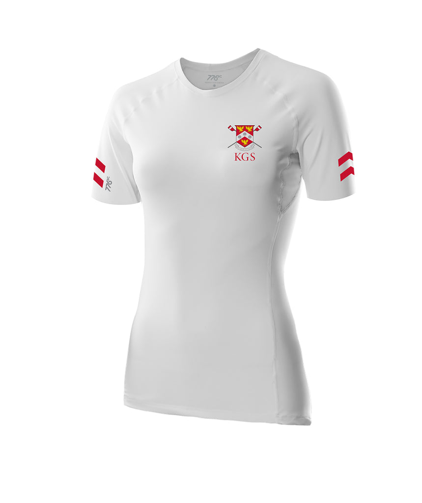 Women's Kingston Grammar School SS Baselayer - White