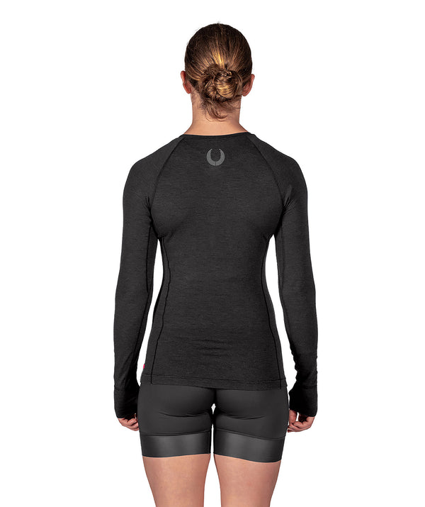 Women's Marin Rowing Pro-Merino Crew LS - Black